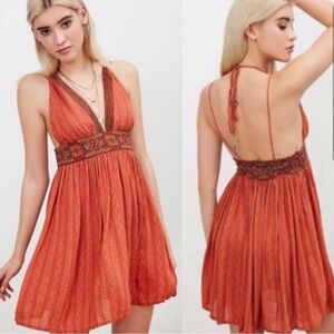Kimchi Blue Backless Orange Dress
